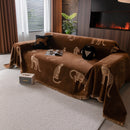 Leopard Sofa Cover Blanket Stylish Furniture Protector Throw for Couches & Loveseats