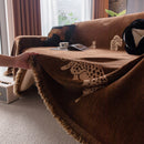Leopard Sofa Cover Blanket Stylish Furniture Protector Throw for Couches & Loveseats