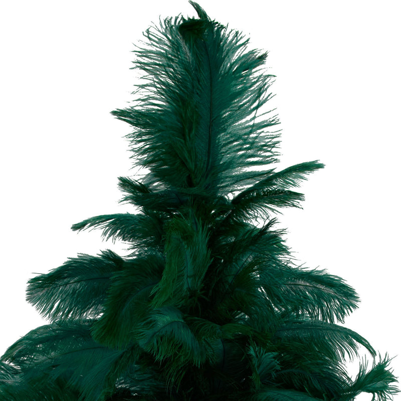 Green Ostrich Feather Christmas Tree