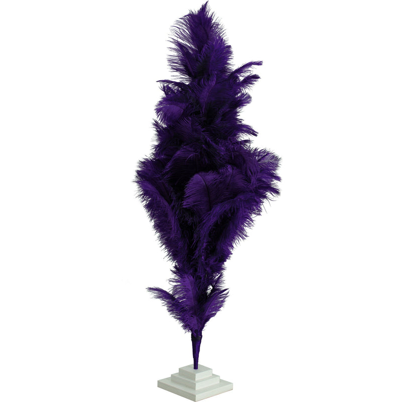 Purple Ostrich Feather Christmas Tree