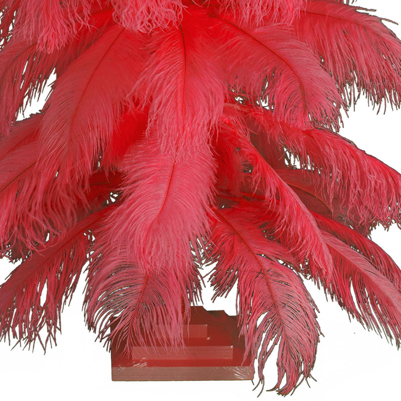 Red Ostrich Feather Tree