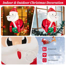 3.3 Feet Lighted Inflatable Santa Claus Broke Out from Window by LJGDeals