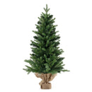 3 Feet Mini Pre-Lit Artificial Christmas Tree Tabletop Xmas Tree with Burlap Base by DirectDeals
