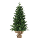 3 Feet Mini Pre-Lit Artificial Christmas Tree Tabletop Xmas Tree with Burlap Base by LJGDeals