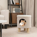 3-in-1 Cat Condo Stool Kitty Bed with Scratching Posts and Plush Ball Toy by LJGDeals