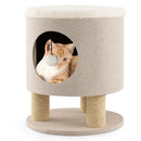 3-in-1 Cat Condo Stool Kitty Bed with Scratching Posts and Plush Ball Toy by LJGDeals