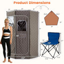 3L Portable Steam Sauna for Home Fast-Heat with 9-Level Remote Control and Folding Chair by LJGDeals
