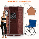 3L Portable Steam Sauna for Home Fast-Heat with 9-Level Remote Control and Folding Chair by LJGDeals