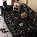 Modern Couch Protector Blanket Woven Chenille Sofa Cover Throw with Artistic Grid