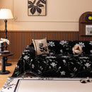 Luxury Thickened Sofa Throw Cover, Decorative Cozy Floral Jacquard Couch Cover Blanket