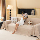 Jacquard Textured Couch Cover Throw, Soft Thick Decorative Slipcover for Couch