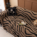 Zebra Striped Chenille Throw Sofa Cover Full-Cover Decorative Furniture Slipcover