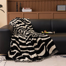 Zebra Striped Chenille Throw Sofa Cover Full-Cover Decorative Furniture Slipcover