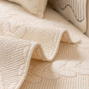 3D Quilted Thick Cotton Sofa Cover Non-Slip Couch Throw for Fabric & Leather Sofas