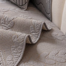 3D Quilted Thick Cotton Sofa Cover Non-Slip Couch Throw for Fabric & Leather Sofas