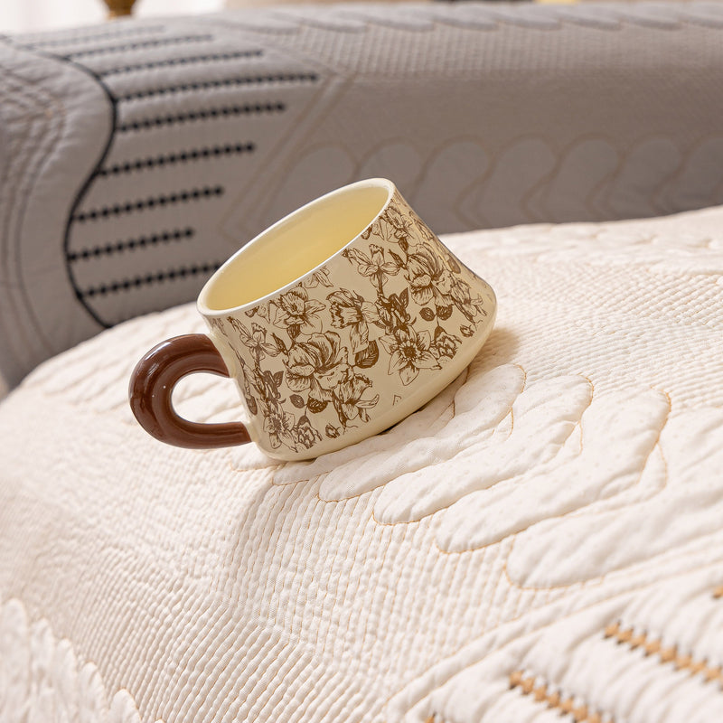 3D Quilted Thick Cotton Sofa Cover Non-Slip Couch Throw for Fabric & Leather Sofas