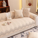 3D Quilted Thick Cotton Sofa Cover Non-Slip Couch Throw for Fabric & Leather Sofas