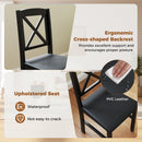 3-Piece Dining Table Set Wooden Square Kitchen Table for 2 People-Brown