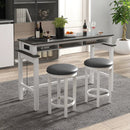 3-Piece Home Bar Set with 2 Upholstered Bar Stools Outlets and USB Ports by DirectDeals