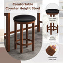 3-Piece Home Bar Set with 2 Upholstered Bar Stools Outlets and USB Ports by LJGDeals