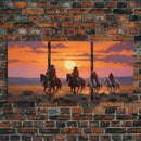 Western Wall Decor, Landscape Art, Sunset Wall Art, Canvas Print, Wall Art, 3 Piece Wall Art, Teacher Gift, Teen Boy Room Decor, Office Art