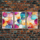 Vibrant Wall Print, Abstract Art Print, Canvas Print, Wall Art, 3 Piece Wall Art, Abstract Wall Art, Above Couch Wall Art, House Wall Art