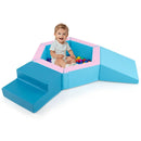 3-Piece Baby Foam Climbing Blocks Climb and Crawl Set with 100 Ocean Balls by LJGDeals