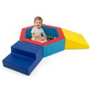 3-Piece Baby Foam Climbing Blocks Climb and Crawl Set with 100 Ocean Balls by LJGDeals