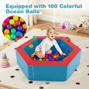 3-Piece Baby Foam Climbing Blocks Climb and Crawl Set with 100 Ocean Balls by LJGDeals