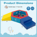 3-Piece Baby Foam Climbing Blocks Climb and Crawl Set with 100 Ocean Balls by LJGDeals