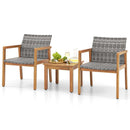 3 Pieces Patio Furniture Set with Chair by LJGDeals