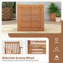 3 Pieces Patio Wood Furniture Set with soft Cushions for Porch by DirectDeals