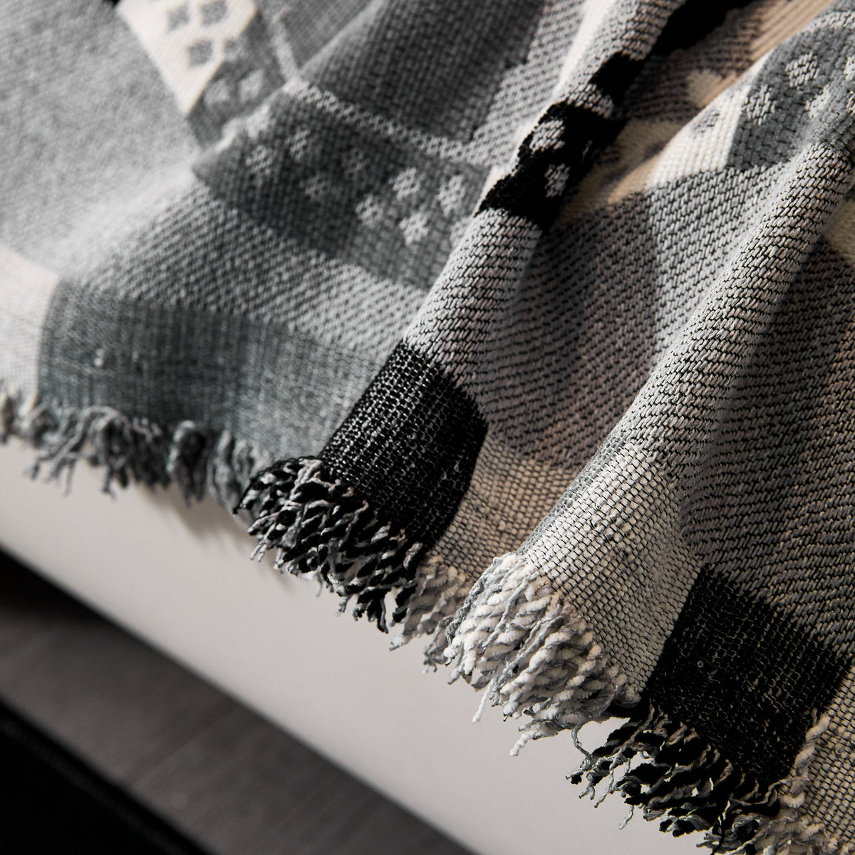 Striped Chenille Sofa Throw Covers, Boho Style Cozy Couch Protector Blanket, photo 26 of 38
