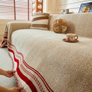 Reversible Herringbone Sofa Cover, 2-in-1 Classic British Throw Blanket for Couch