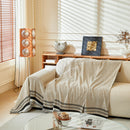 Reversible Herringbone Sofa Cover, 2-in-1 Classic British Throw Blanket for Couch