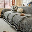 Reversible Herringbone Sofa Cover, 2-in-1 Classic British Throw Blanket for Couch