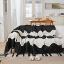 Chenille Minimalist Wavy Sofa Throw Cover, Cozy Blankets for Couch, Machine Washable Couch Protector by Slipcover KAS™