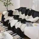 Chenille Minimalist Wavy Sofa Throw Cover, Cozy Blankets for Couch, Machine Washable Couch Protector by Slipcover KAS™