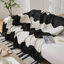 Chenille Minimalist Wavy Sofa Throw Cover, Cozy Blankets for Couch, Machine Washable Couch Protector by Slipcover KAS™