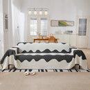 Chenille Minimalist Wavy Sofa Throw Cover, Cozy Blankets for Couch, Machine Washable Couch Protector by Slipcover KAS™