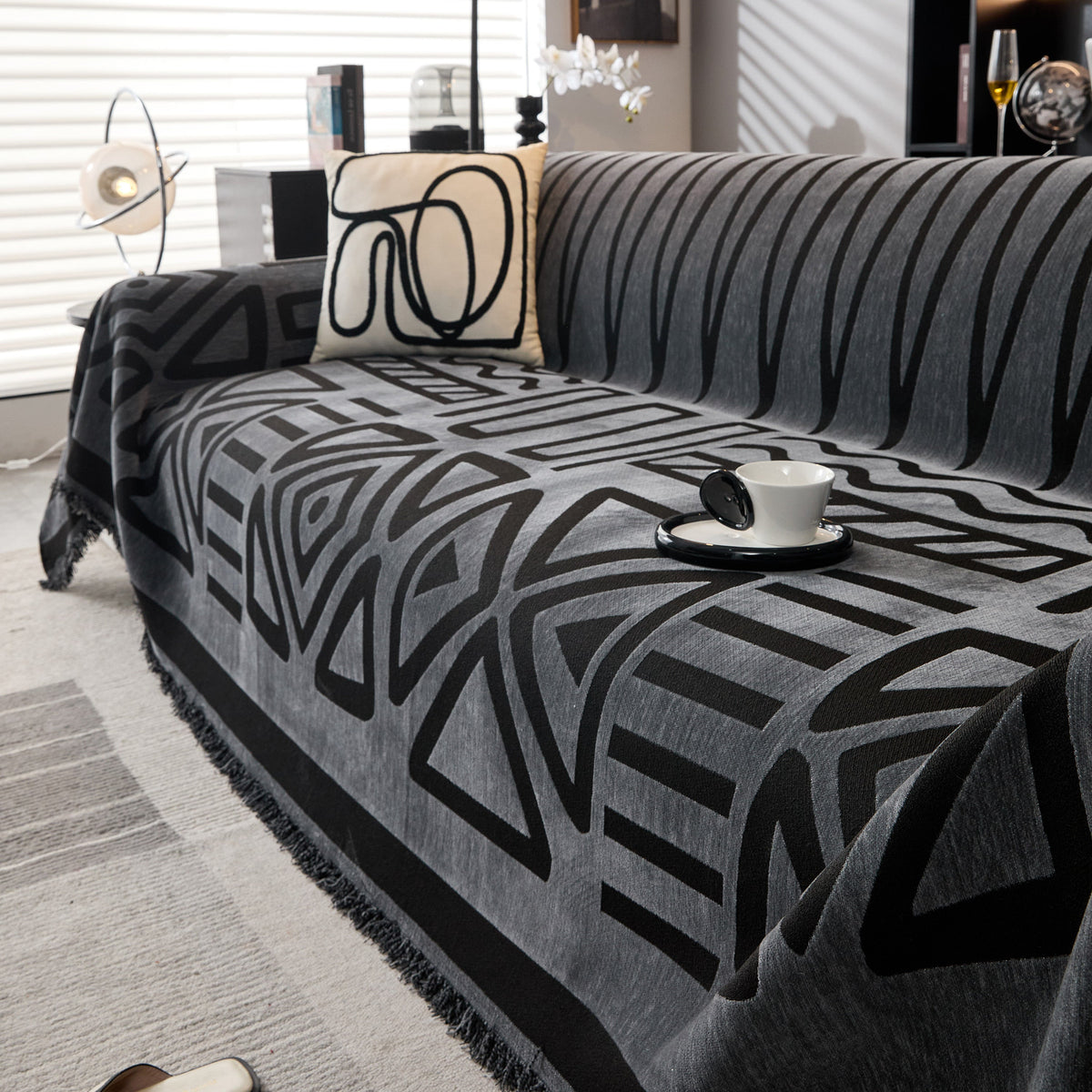 Boho Chenille Sofa Throw Covers Sectional Sofa Couch Cover Sofa Protector Covers, photo 40 of 40