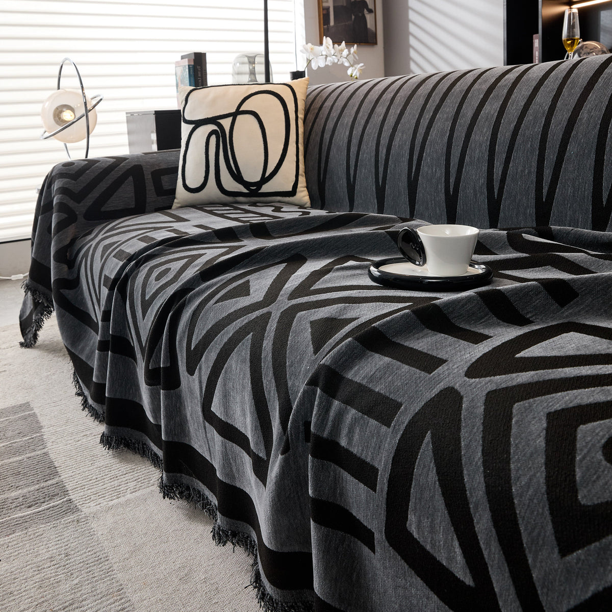 Boho Chenille Sofa Throw Covers Sectional Sofa Couch Cover Sofa Protector Covers, photo 35 of 40
