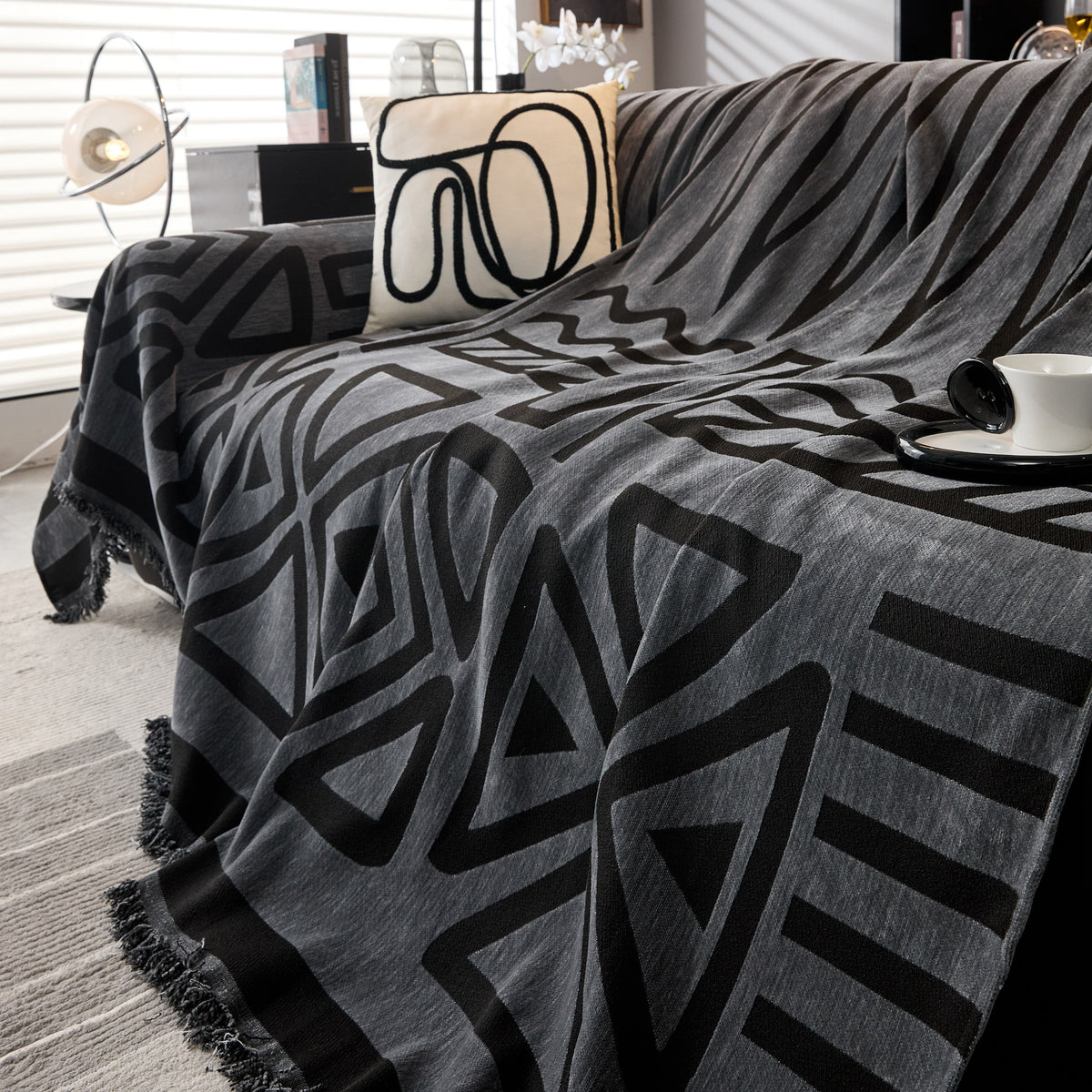 Boho Chenille Sofa Throw Covers Sectional Sofa Couch Cover Sofa Protector Covers, photo 36 of 40