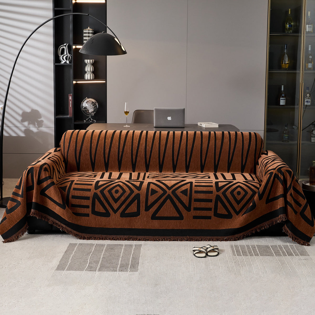 Boho Chenille Sofa Throw Covers Sectional Sofa Couch Cover Sofa Protector Covers, photo 2 of 40