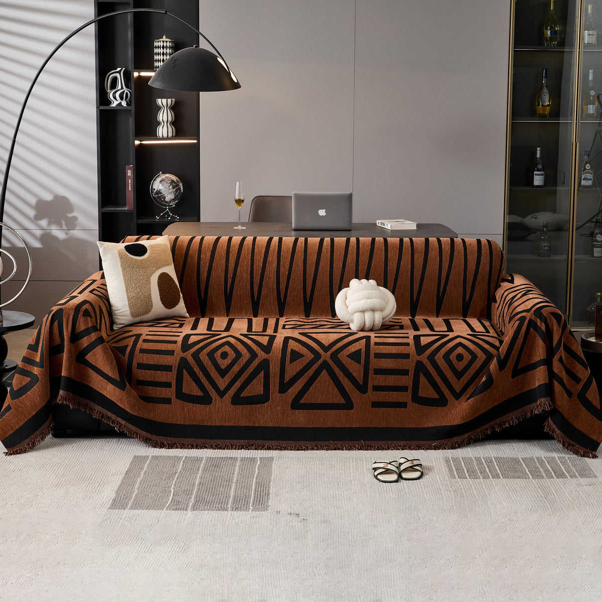 Boho Chenille Sofa Throw Covers Sectional Sofa Couch Cover Sofa Protector Covers, photo 24 of 40