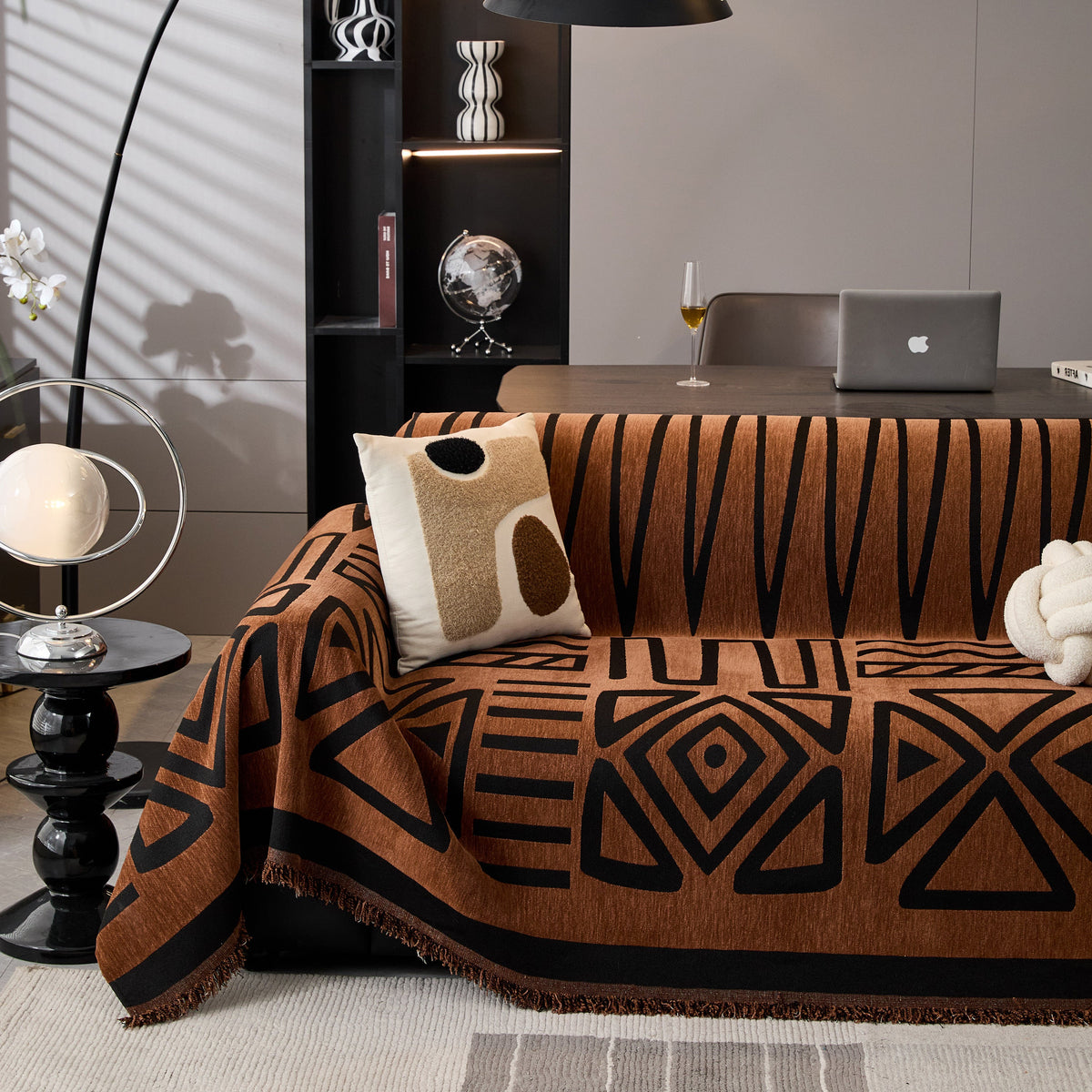 Boho Chenille Sofa Throw Covers Sectional Sofa Couch Cover Sofa Protector Covers, photo 19 of 40