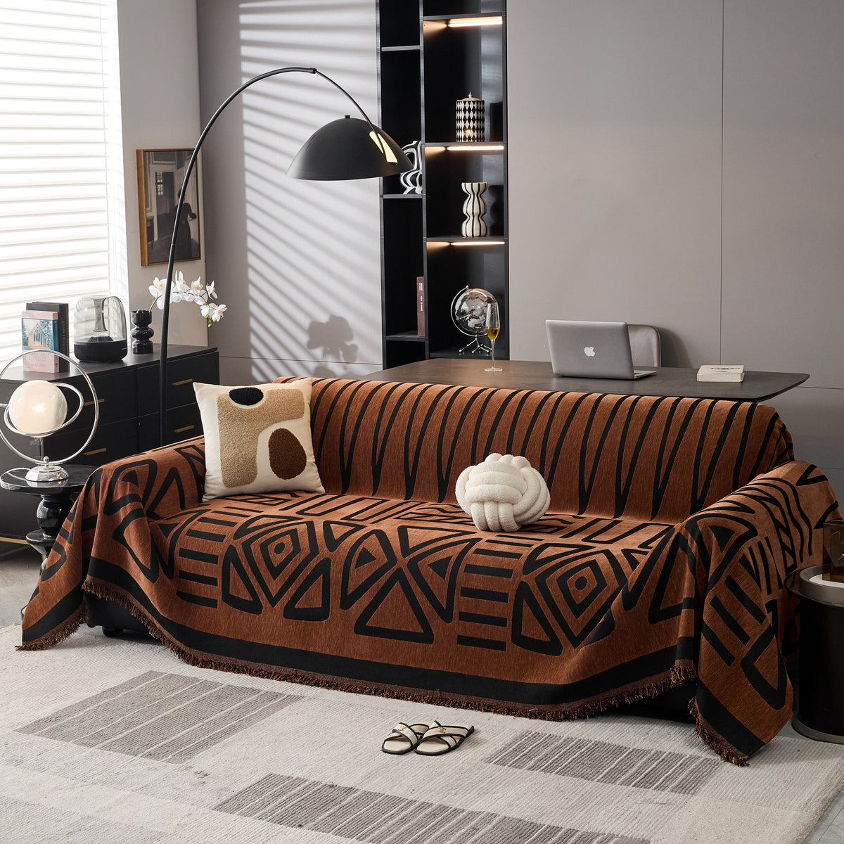 Boho Chenille Sofa Throw Covers Sectional Sofa Couch Cover Sofa Protector Covers, photo 21 of 40
