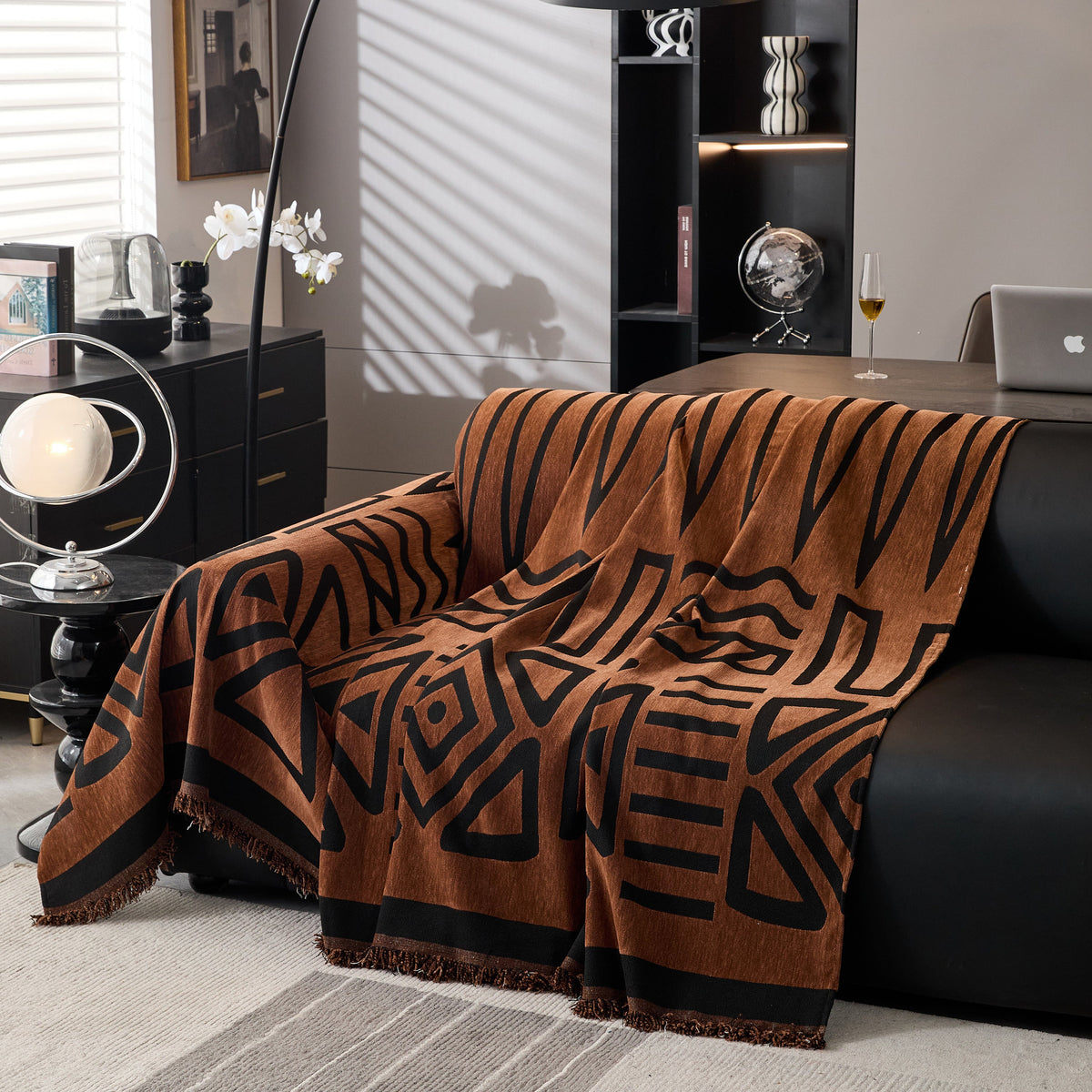 Boho Chenille Sofa Throw Covers Sectional Sofa Couch Cover Sofa Protector Covers, photo 9 of 40