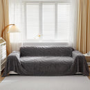 Thick Plush Jacquard Velvet Throw Blanket on Sofa, Sofa Slipcovers and Sectional Sofa Covers by Slipcover KAS™