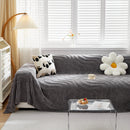 Thick Plush Jacquard Velvet Throw Blanket on Sofa, Sofa Slipcovers and Sectional Sofa Covers by Slipcover KAS™